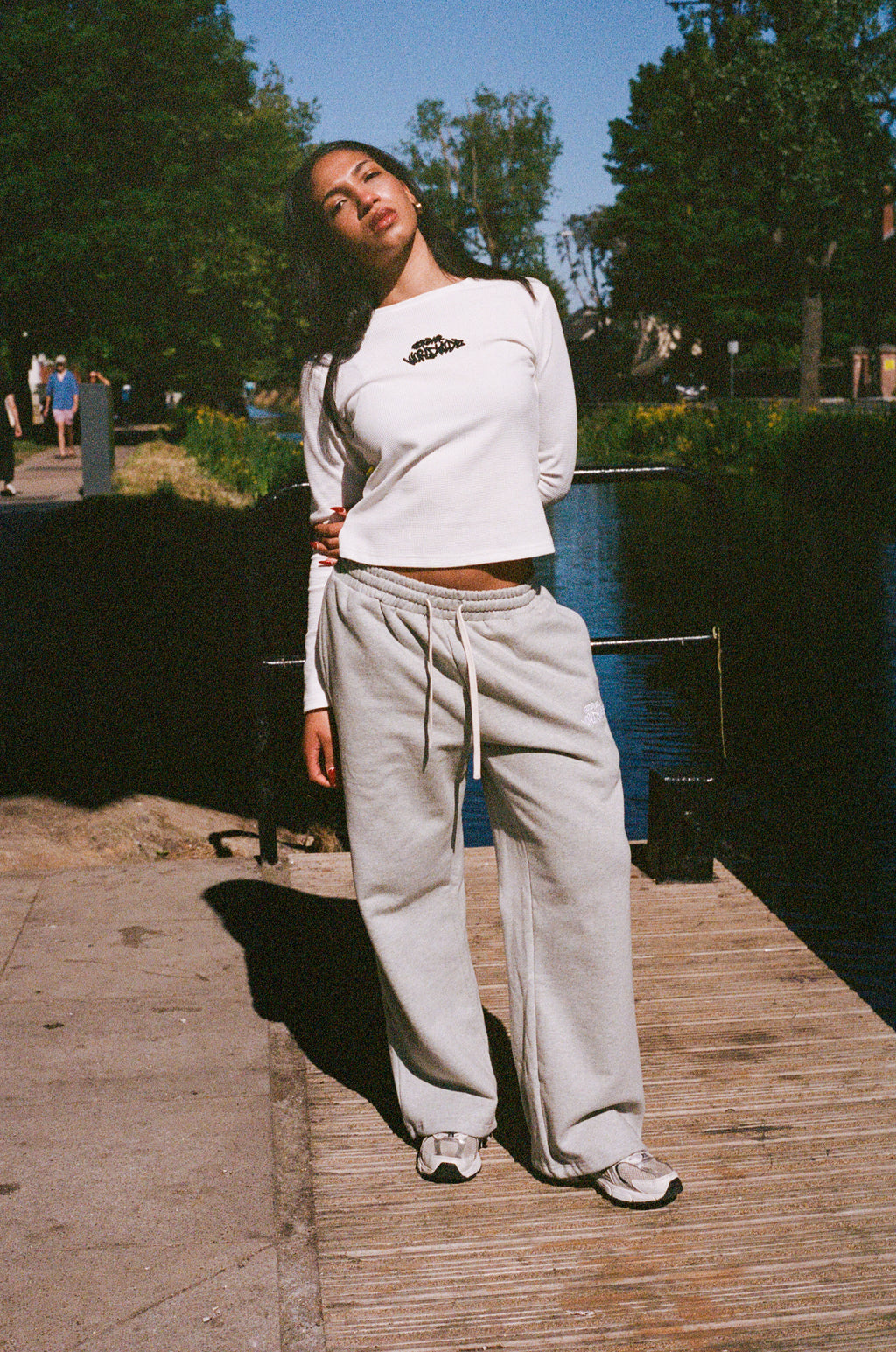 WOMEN'S WAFFLE LONGSLEEVE - WHITE