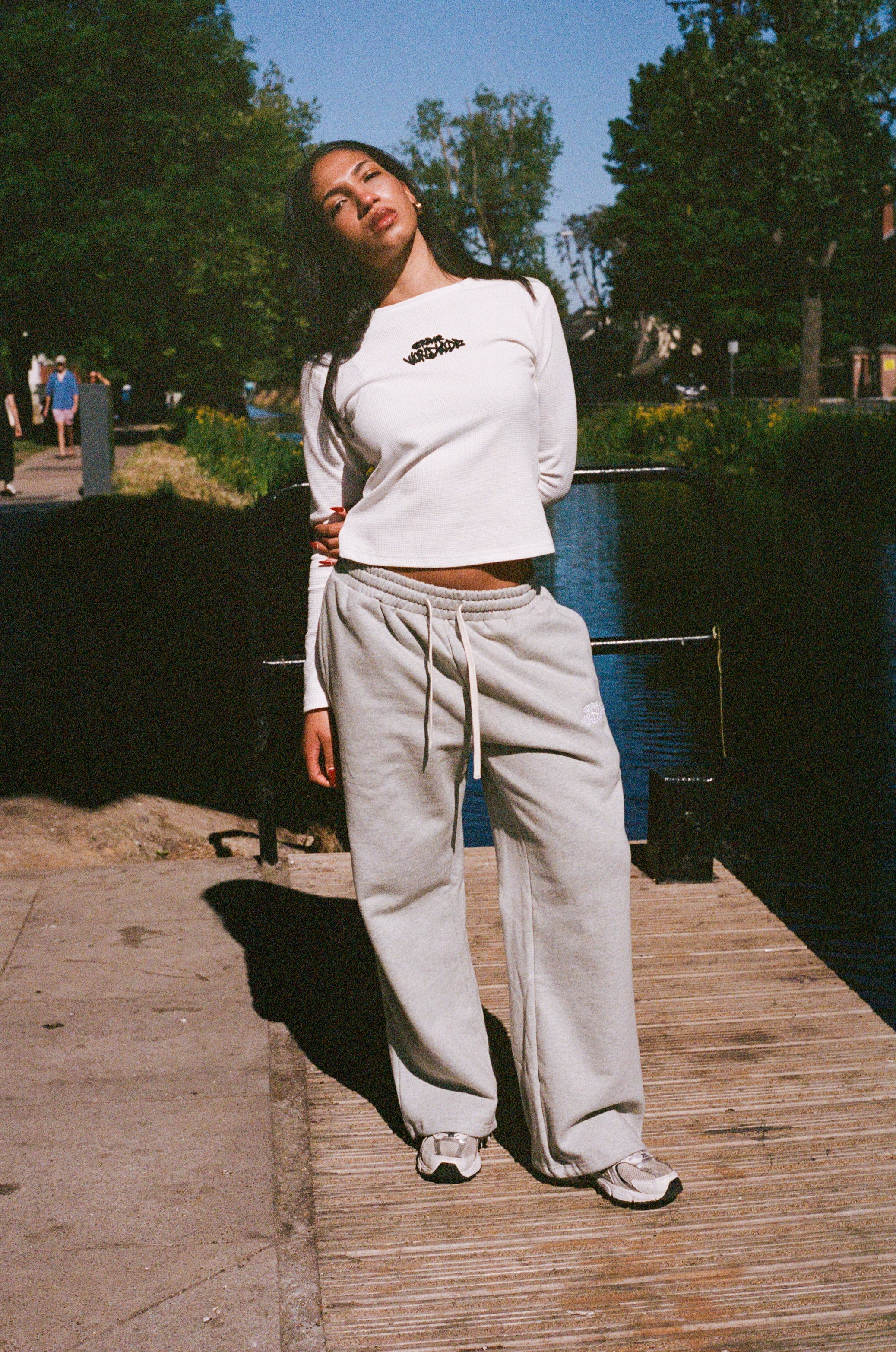 WOMEN'S WAFFLE LONGSLEEVE - WHITE