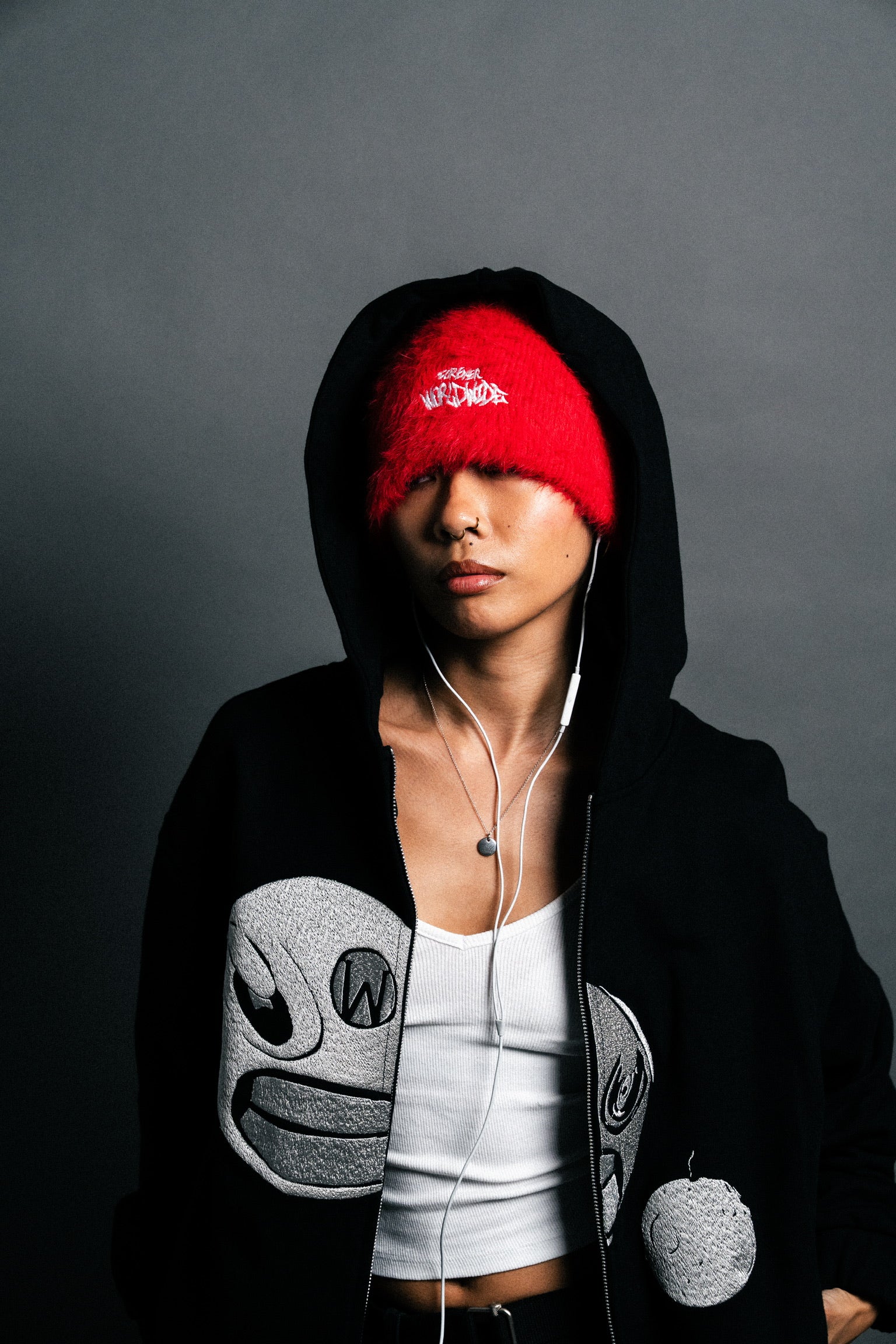 MOHAIR BEANIE - RED