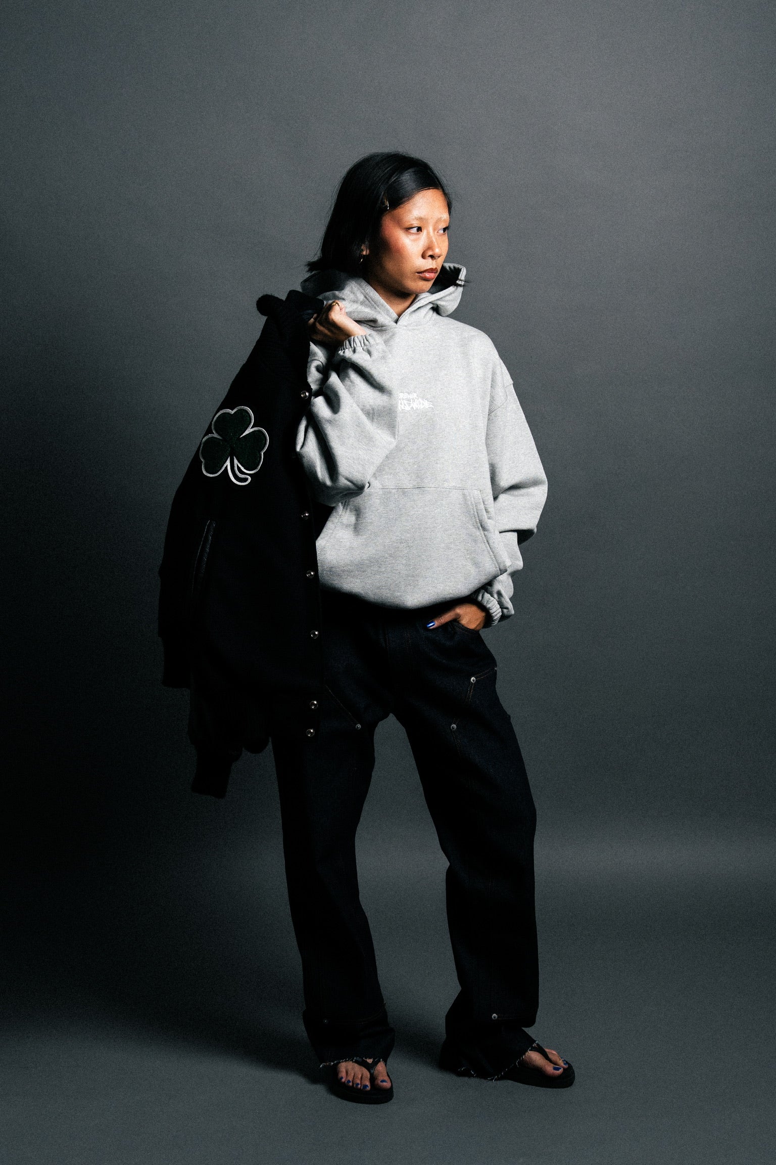 MAKE YOUR OWN LUCK VARSITY JACKET