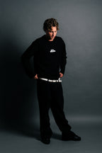 BAGGY FLARED DENIM JEANS - BLACK