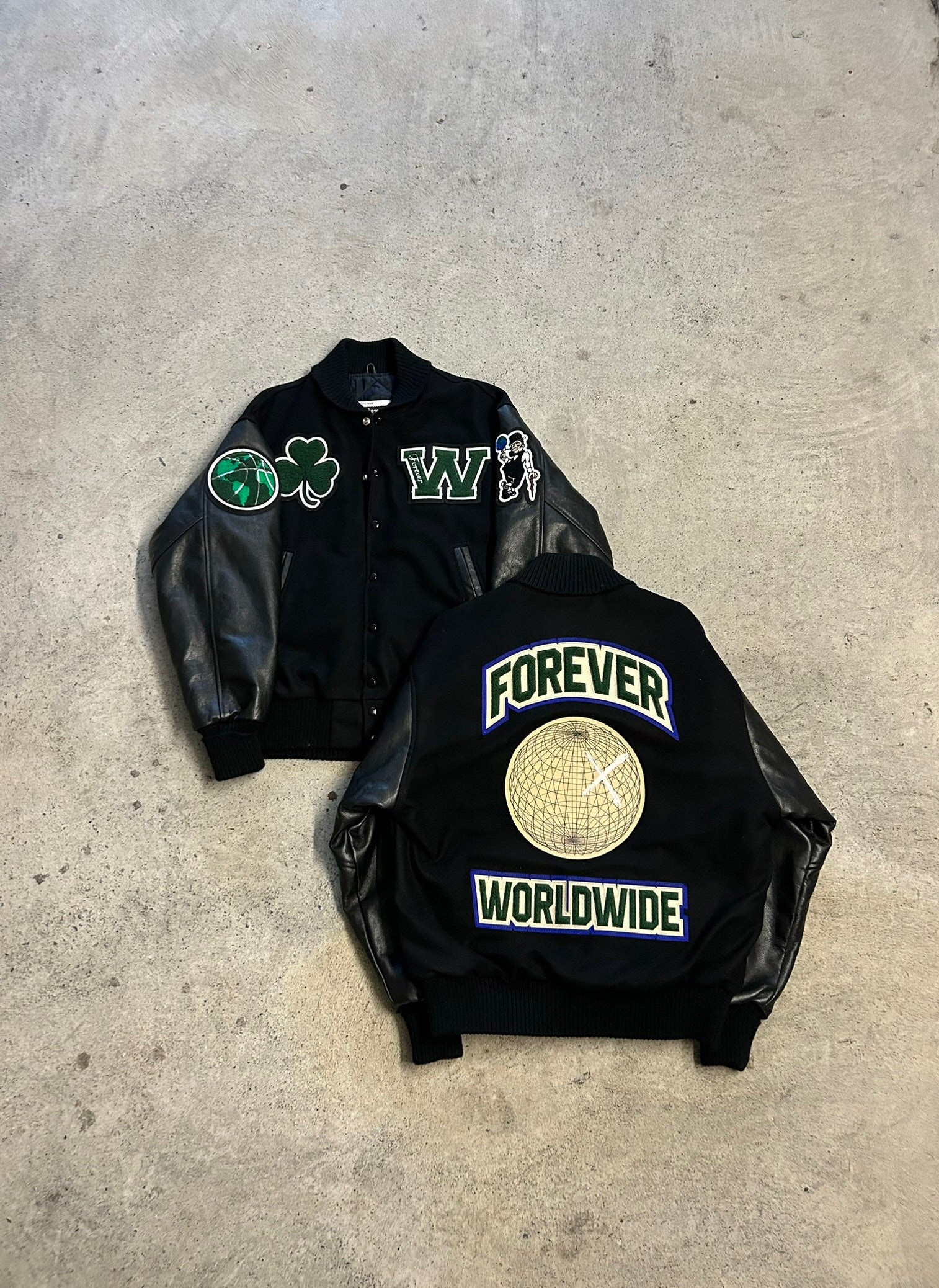 MAKE YOUR OWN LUCK VARSITY JACKET