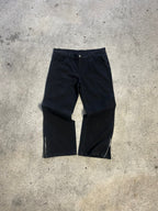 BAGGY FLARED DENIM JEANS - BLACK