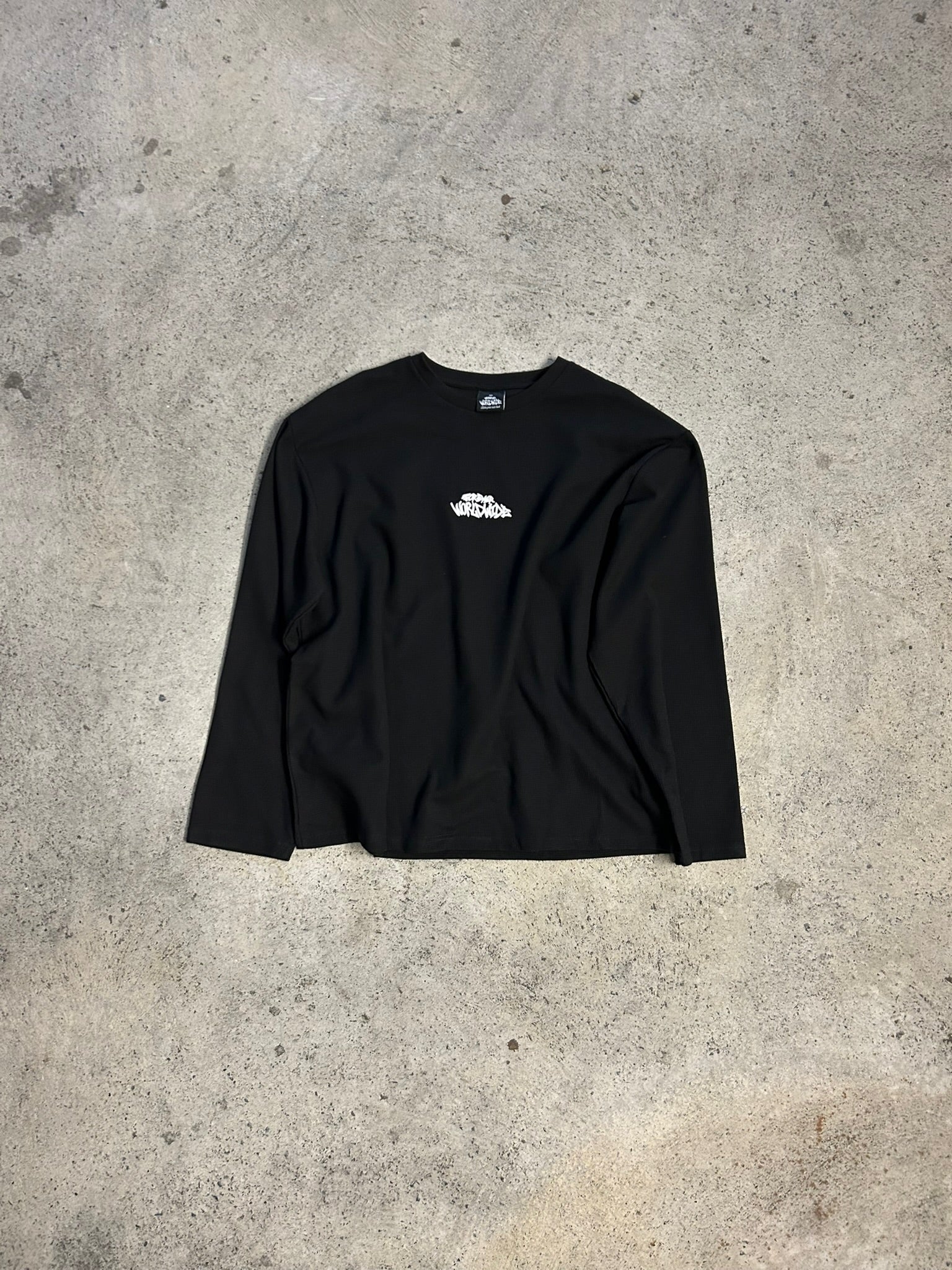 MEN'S WAFFLE LONGSLEEVE - BLACK