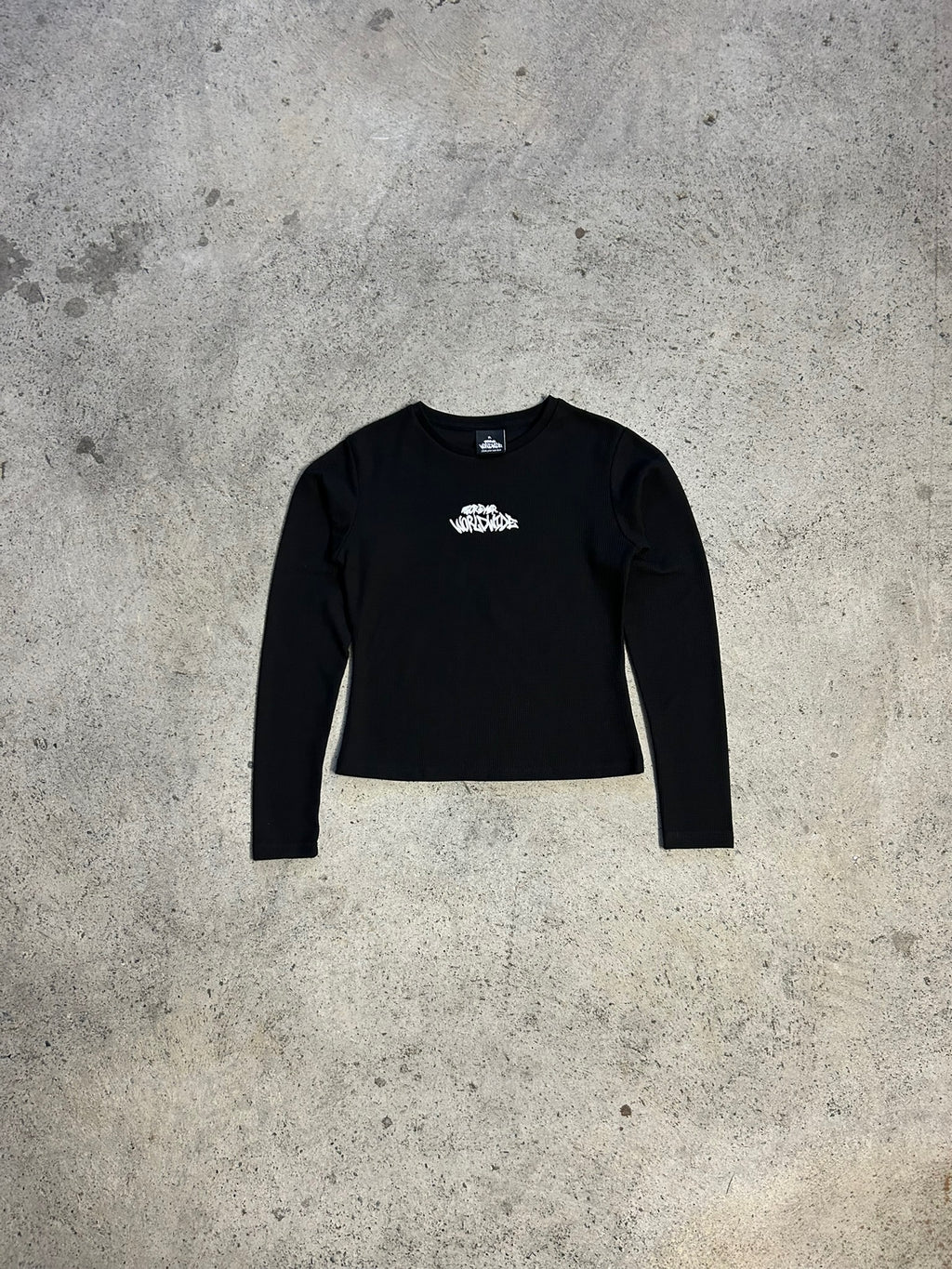WOMEN'S WAFFLE LONGSLEEVE - BLACK