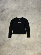 WOMEN'S WAFFLE LONGSLEEVE - BLACK