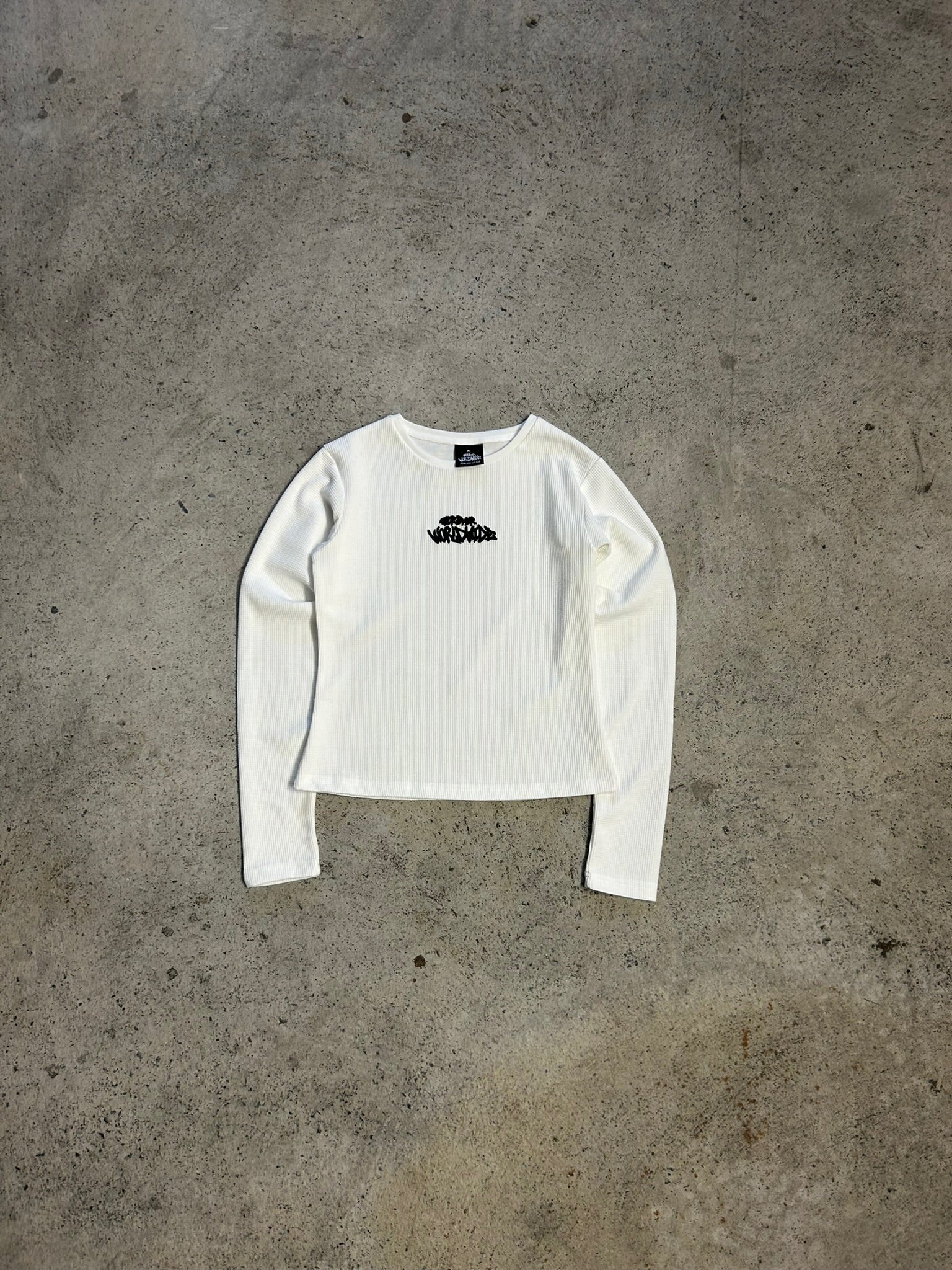 WOMEN'S WAFFLE LONGSLEEVE - WHITE
