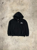 DOUBLE ZIP HOODIE - BLACK