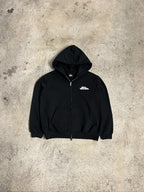 DOUBLE ZIP HOODIE - BLACK