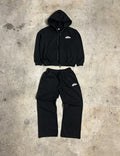 DOUBLE ZIP FULL TRACKSUIT - BLACK