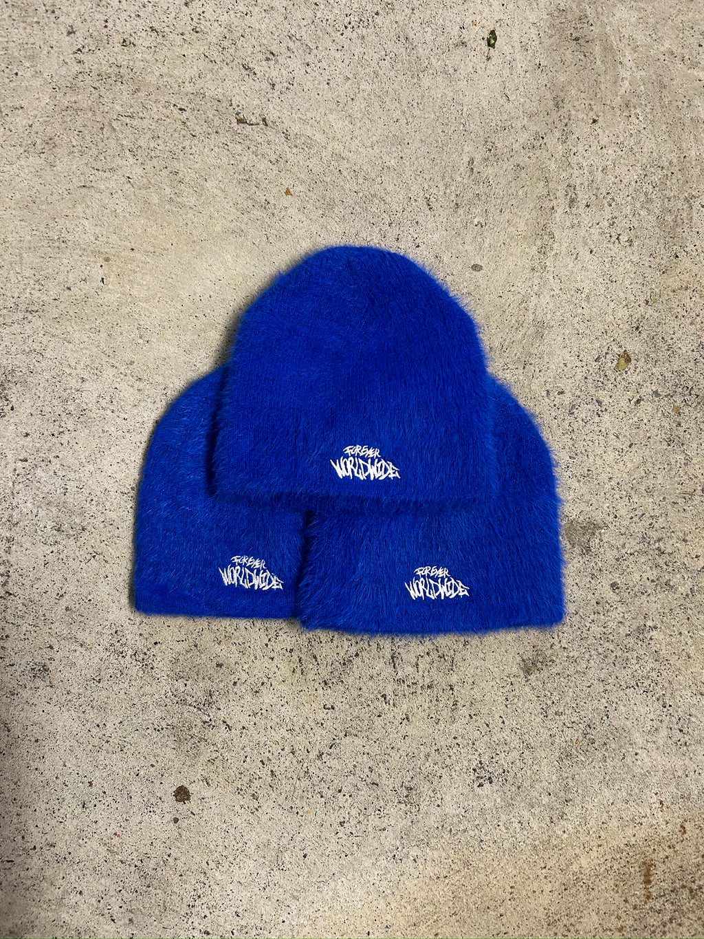 MOHAIR BEANIE - BLUE