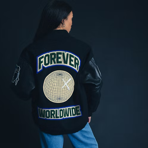MAKE YOUR OWN LUCK VARSITY JACKET